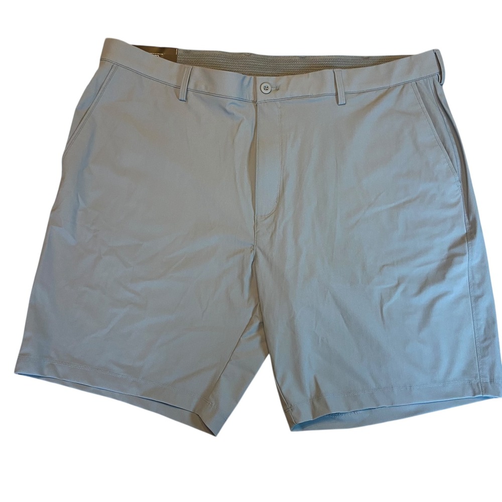 Greg Norman Mens Performance Stretch Golf Shorts 42 Gray UPF Sun Protection